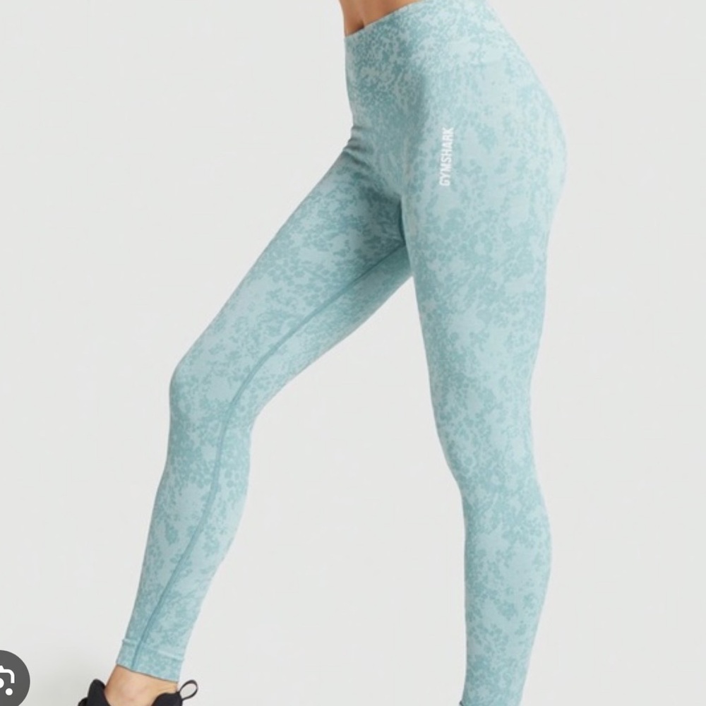 GYMSHARK ADAPT ANIMAL SEAMLESS LEGGINGS WASHED JADE